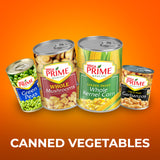 Canned Fruits and Vegetables cans