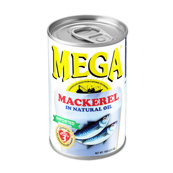 Mega Mackerel in Natural Oil 155g