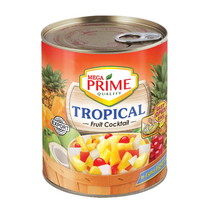Mega Prime Tropical Fruit Cocktail In Extra Light Syrup 822g