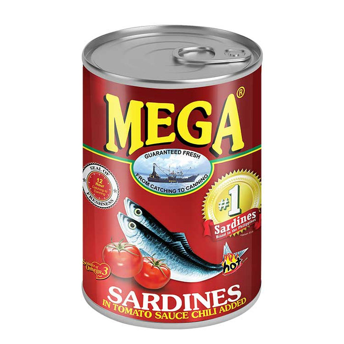 Mega Sardines in Tomato Sauce W/ Chilli 425g