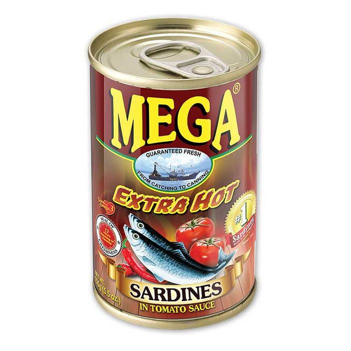 Mega Sardines in Tomato Sauce Extra Hot 155g