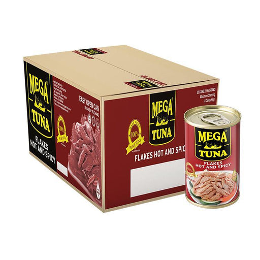 Mega Tuna Flakes Hot & Spicy EOC 155g X 50 - megamart.ph