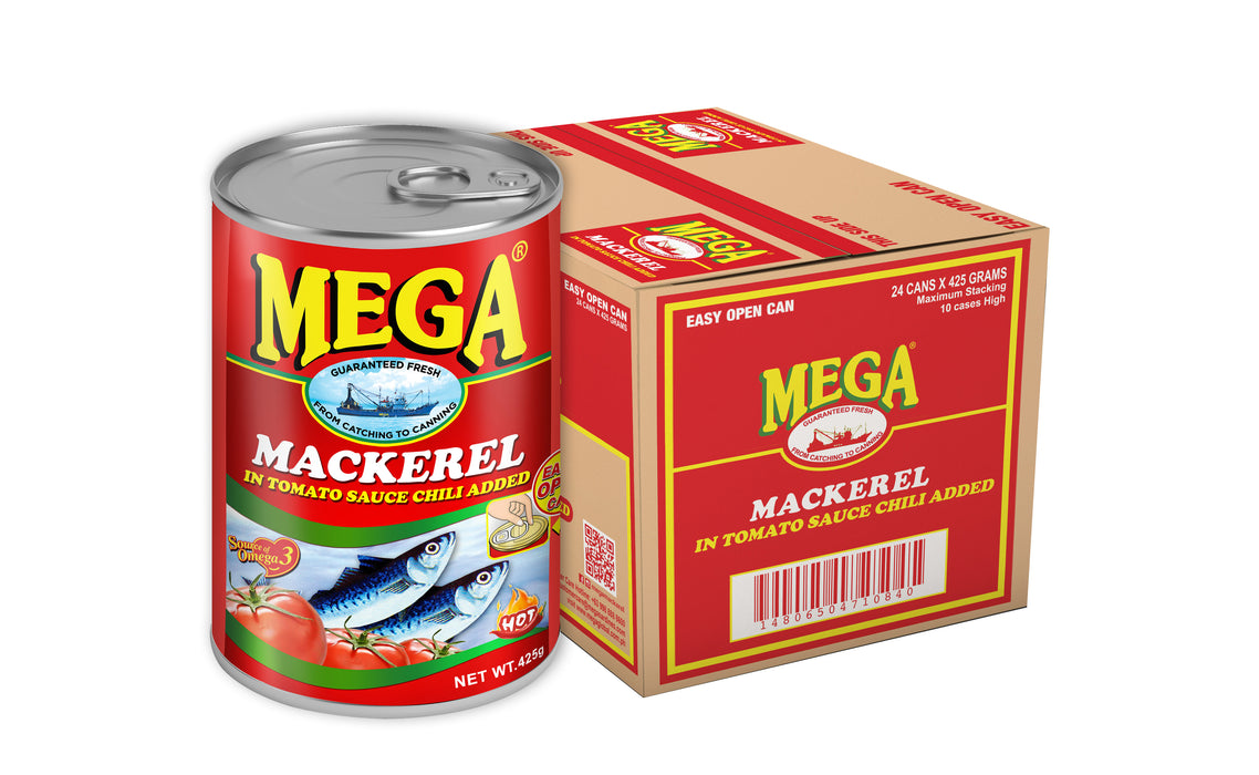 Mega Mackerel in Tomato Sauce w/ Chili Added 425g x 24