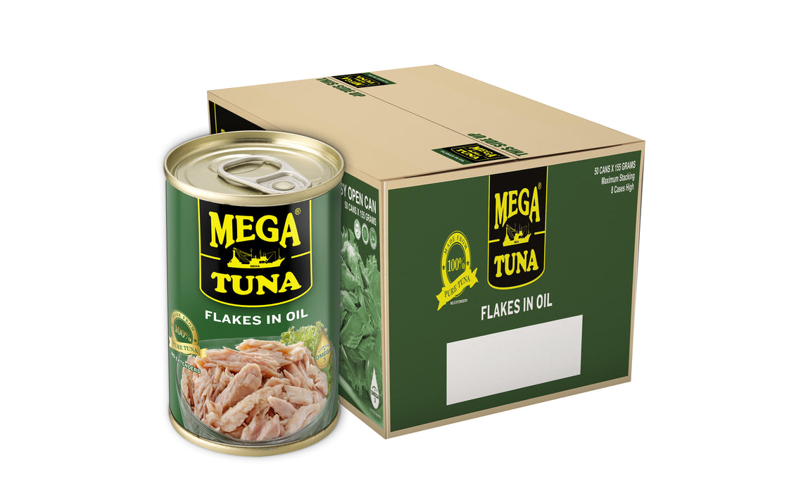 Mega Tuna Flakes in Oil EOC 155g x 50